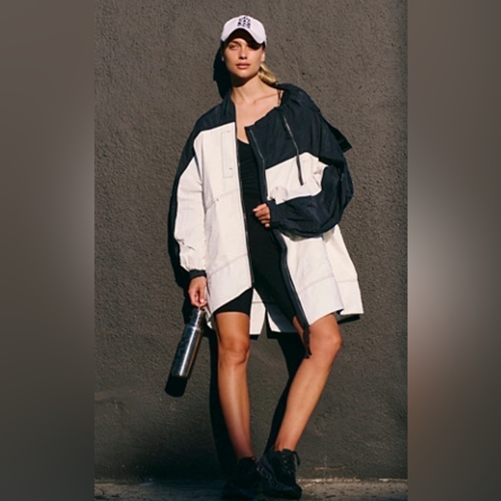 FP Movement by Free People Care FP Let It Flow Parka Black White M/L NWT